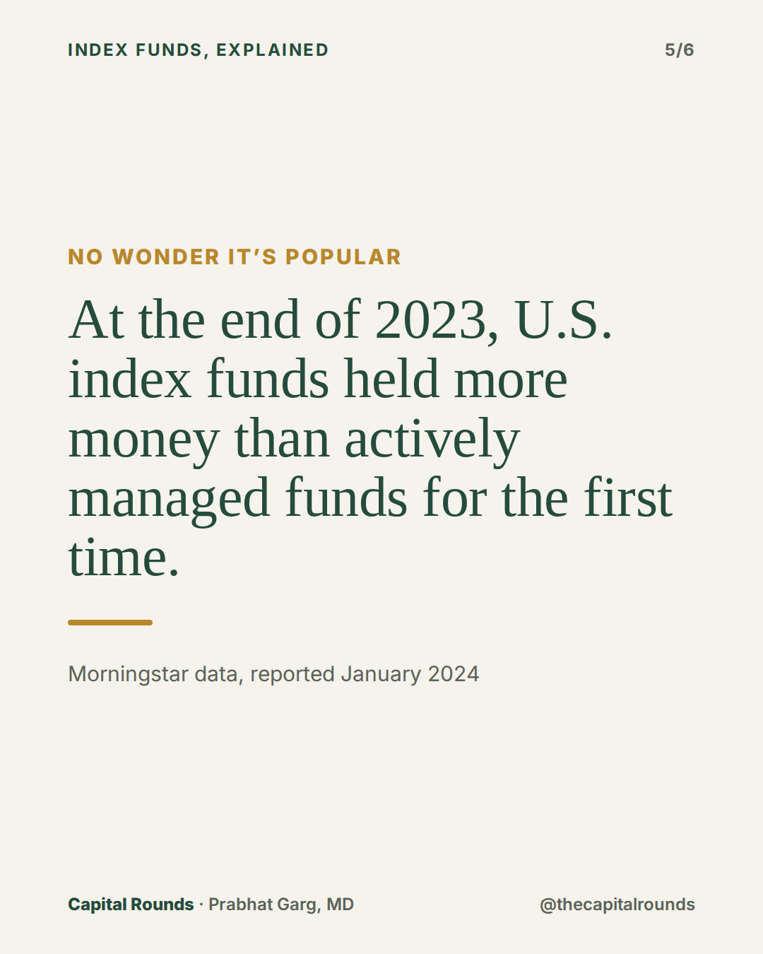 Slide 5 of 6: What's inside an index fund