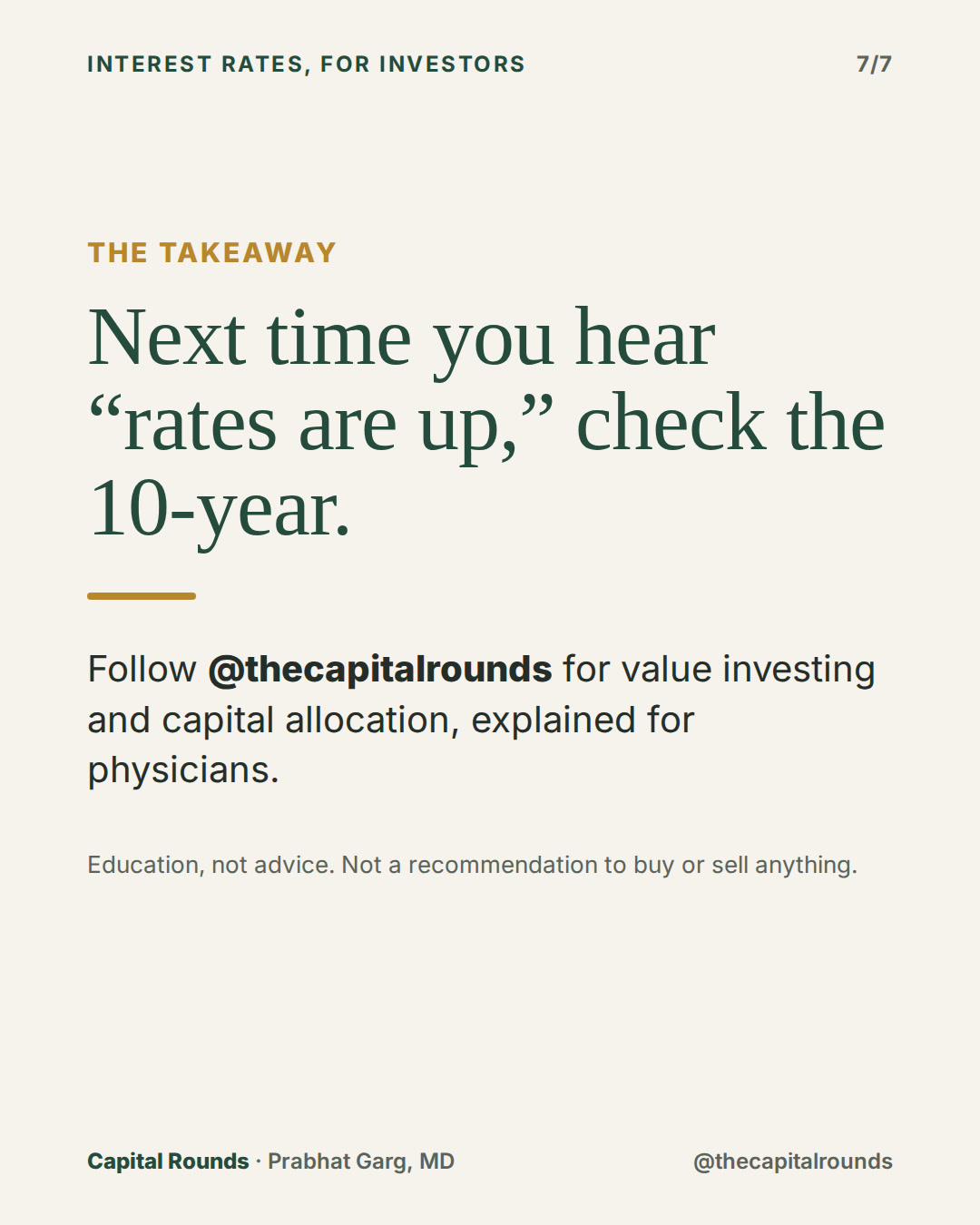 Slide 7 of 7: Rates are gravity