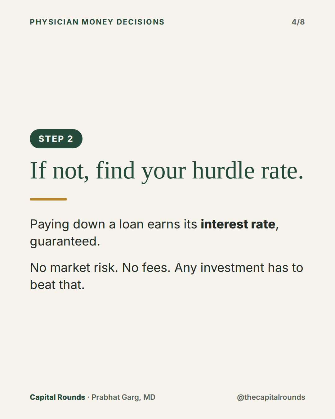Slide 4 of 8: Pay off student loans or invest? A decision map