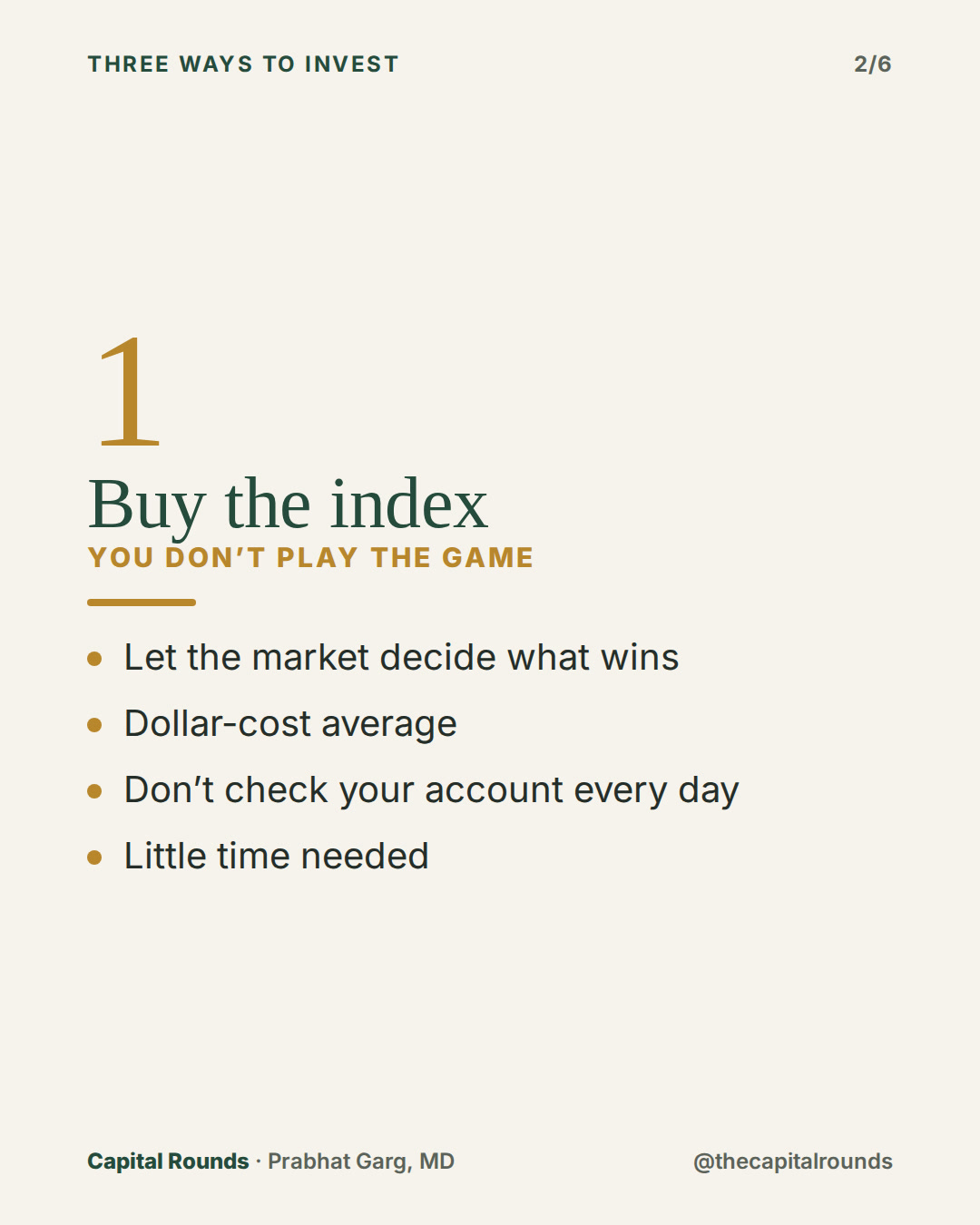 Slide 2 of 6: The three ways to invest