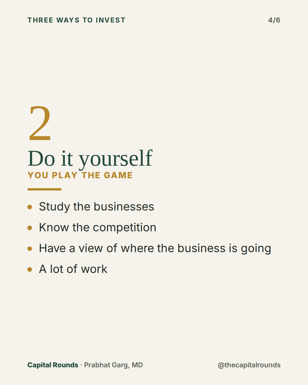 Slide 4 of 6: The three ways to invest